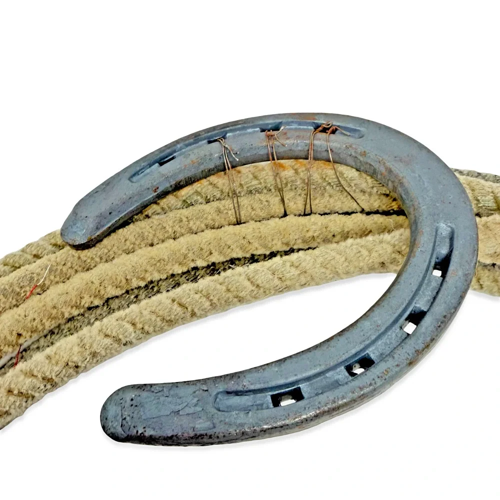 Vintage Horseshoe Wreath Rope Floral Western Farmhouse Decor Rustic 15”